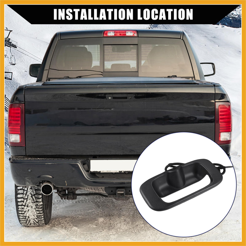Backup Camera Tailgate Handle for Chevy Silverado 1999-2007 for GMC Sierra 1999-2007 / Rear Tailgate Handle Backup Camera/Durable / 1 Set/Black Replacement