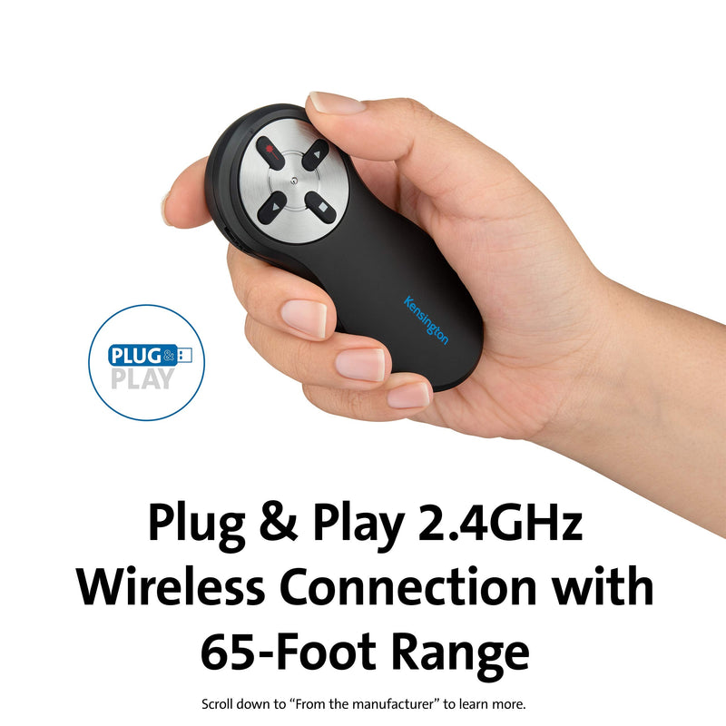 Kensington Wireless Presenter with Red Laser Pointer (K33272WW) Red Pointer