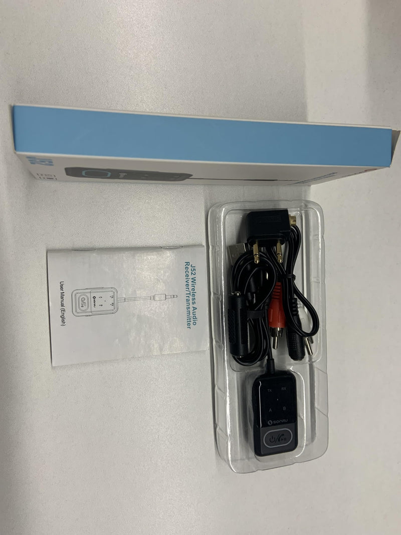 Bluetooth 5.3 Transmitter Adapter for Airplane 2-in-1 Wireless Bluetooth Audio Transmitter Receiver for 3.5mm Aux Jacks on Flight/TV/Gym Equipment, for up to 2 Wireless Headphones, Cell Phones Black1