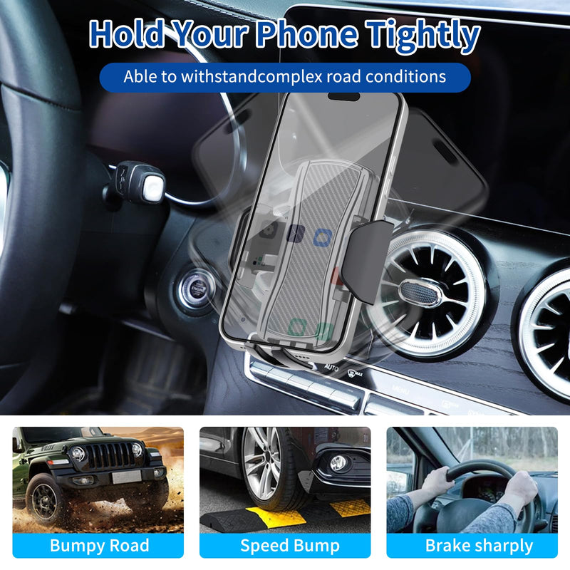 Car Phone Mount Fit for Mercedes Benz 2015-2021 C-Class & 2016-2022 GLC Phone Holder Navigation，for Cellphone Mobile Cradle Auto Accessories Bracket Anti-Shake，360 Degree Rotation，for All Cell Phones