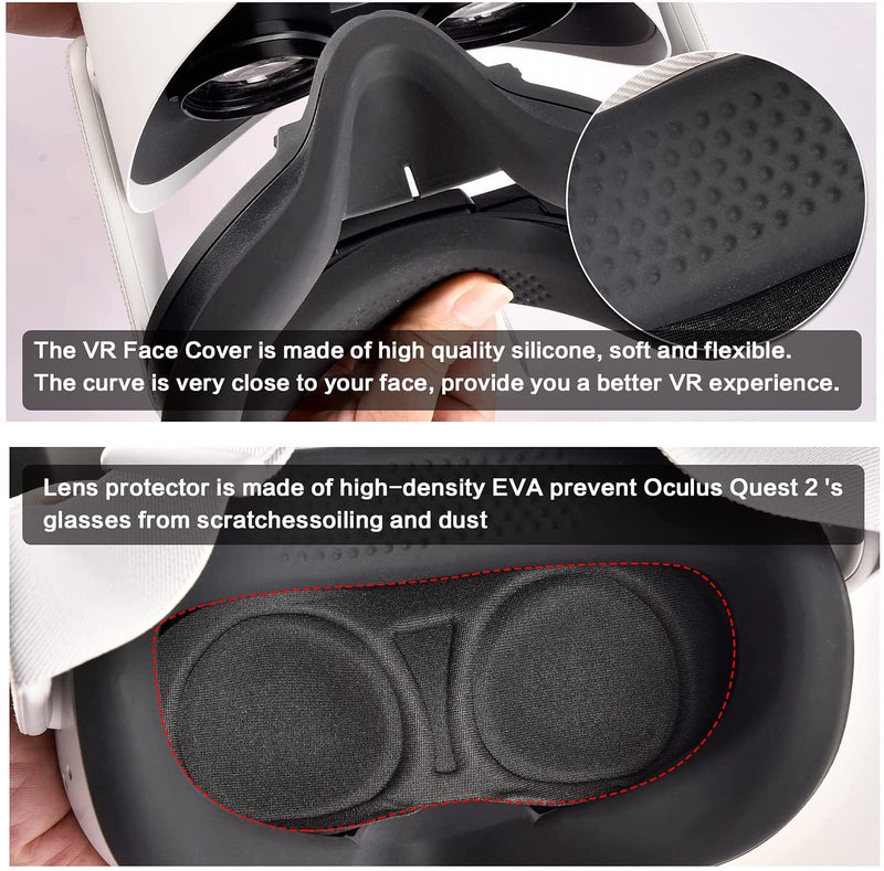 Hard Carrying Case for Oculus Quest 2 All-in-One VR Gaming Headset with USB Flash Drive Case - 2 Pack