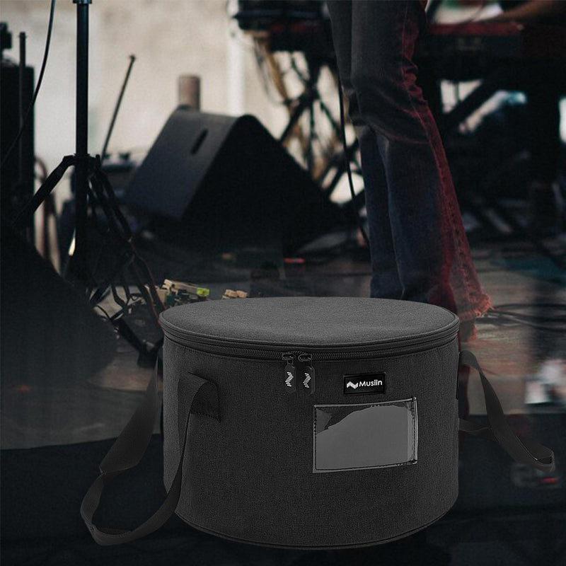 Accessories Bag for Guitar, Bass, Keyboard, Drums Cables & Adapters Multi-Function Round Storage, Internal Mesh Pocket for Connectors, Convenient and Stylish Music Gear Organizer.