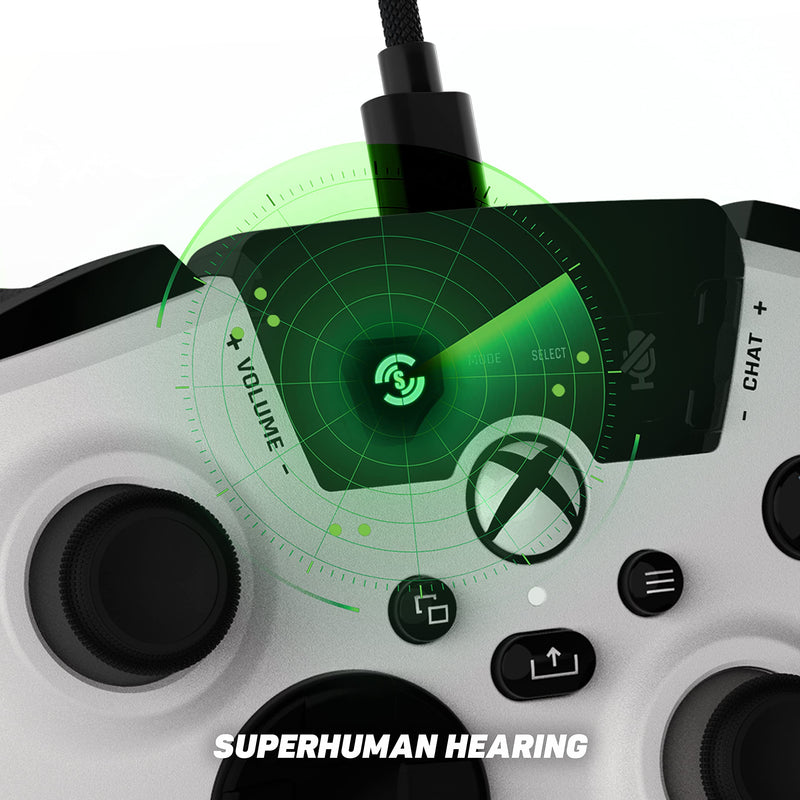 Turtle Beach Recon Controller Wired Gaming Controller for Xbox Series X & Xbox Series S, Xbox One & Windows 10 PCs Featuring Remappable Buttons, Audio Enhancements, and Superhuman Hearing - White