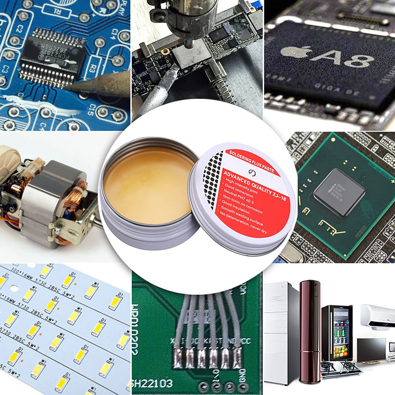 10g Solder Flux, Soldering Flux Paste, No-Clean Solder Grease, Professional Mechanic Welding Repair, For Electronics, Mobile Phone, Home Appliance, Computer Motherboard (0.35oz Jar)