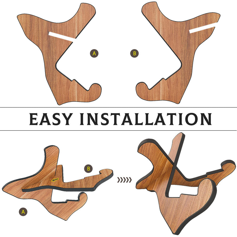 LALAOKS 1Pair Guitar Stand Wooden Guitar Stand Portable Folding Instrument Holder for Acoustic Classic Electric Bass Guitar Sapele