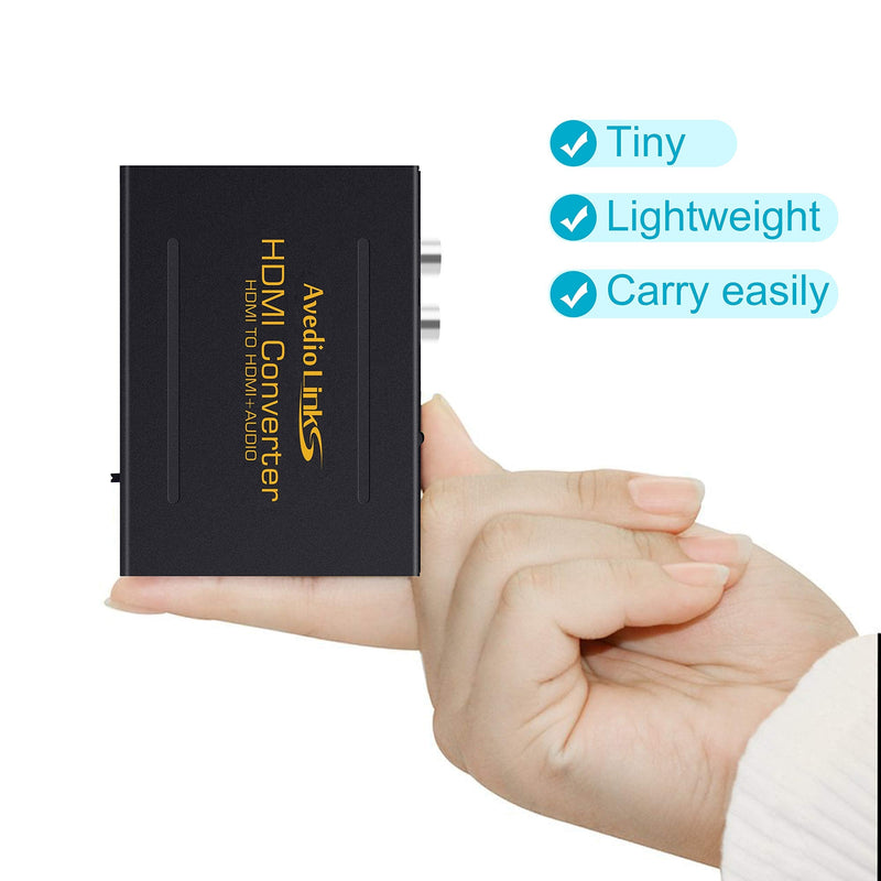 4K HDMI Audio Extractor Splitter, avedio links 1080P HDMI to HDMI Audio Converter + Optical Toslink SPDIF + RCA L/R Stereo Analog Audio, HDMI Audio Adapter for Fire Stick, Blu-Ray Player