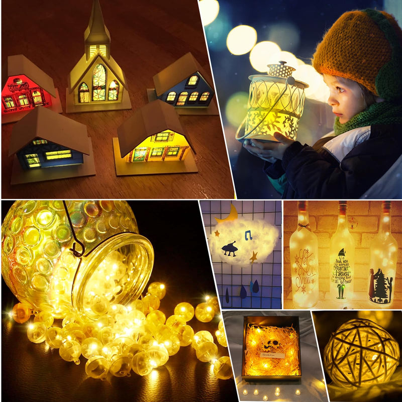 Pack of 50 LED Balloon Lights, Mini LED Light Balls, Round LED Balloon Lights, Warm White Christmas Decoration for Paper Lantern, Christmas, Wedding, Birthday, Party Decoration 50 pcs.