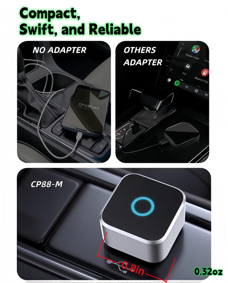【Compatible with 2016-2021 Sierra（Wired Model）】 Wireless Adapter | 2-in-1 Wireless CarPlay & Android Auto Adapter【Designed for IntelliLink Infotainment System】Small & discreet