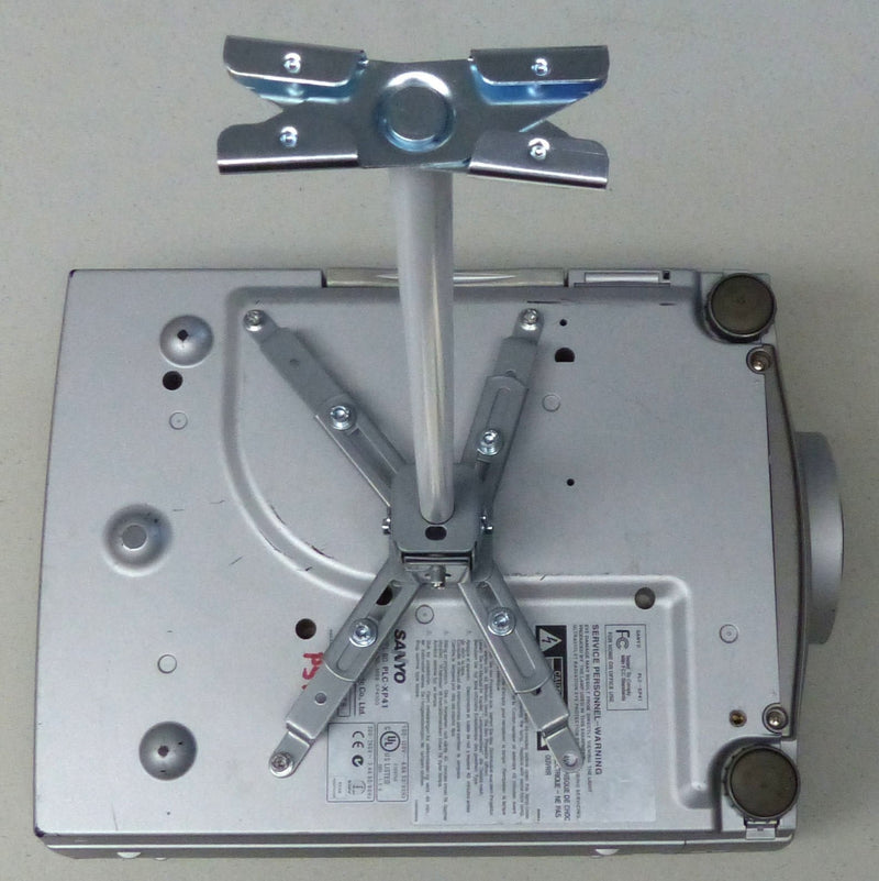 ALZO Suspended Drop Ceiling Video Projector Mount with Scissor Clamp for T-Bar Attachment