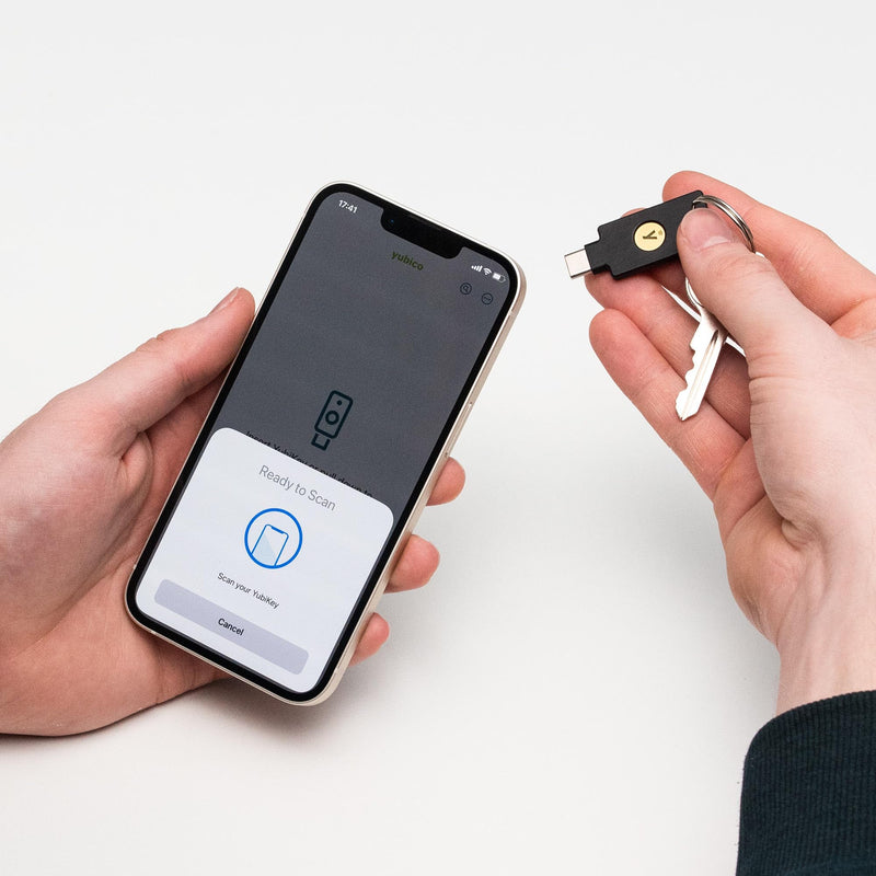Yubico - Security Key C NFC - Basic Compatibility - Multi-Factor authentication (MFA) Security Key and passkey, Connect via USB-C or NFC, FIDO Certified 0.7" x 1.8" x 0.1"