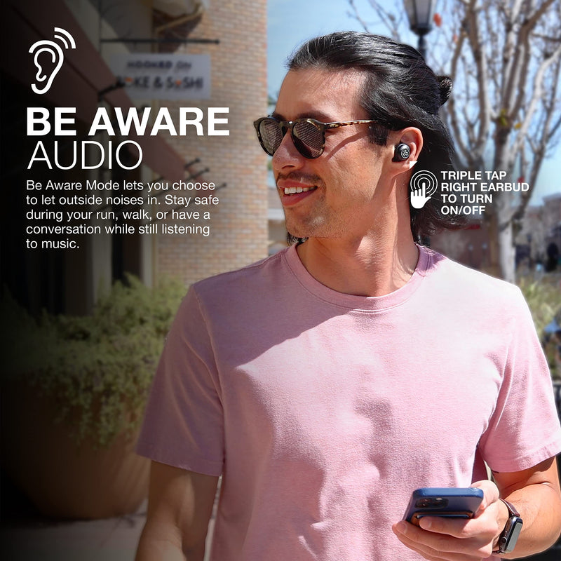 JLab, JBuds Air Pro, True Wireless Earbuds, Bluetooth MultIPoint, IP55 Sweat Resistant, Black