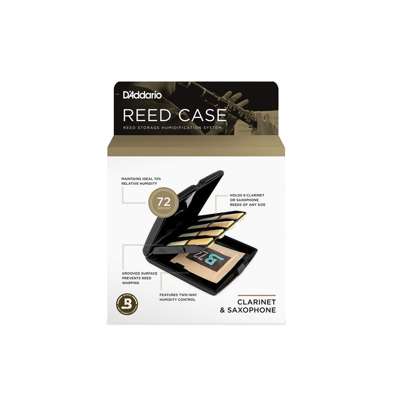 D'Addario D’Addario Woodwinds Multi-Instrument Reed Vitalizer Case - Reed Case with Humidification - Great Clarinet Reed Case or Saxophone Reed Case - Protects Your Reeds - RVCASE04 Clarinet & Saxophone