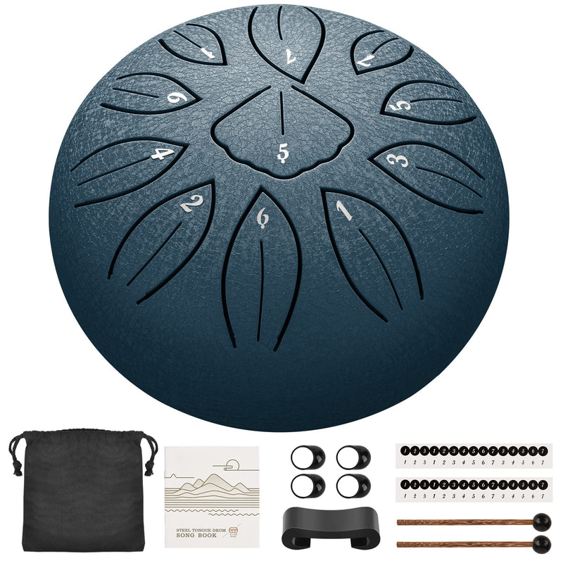 [AUSTRALIA] - LEKATO Steel Tongue Drum 6 Inch 11 Note Sound Healing Beginner Handpan Drum Percussion for Meditation Yoga Musical Education 