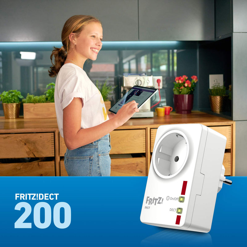 AVM FRITZ! DECT 200 - Intelligent socket for the home network, German-language version Single