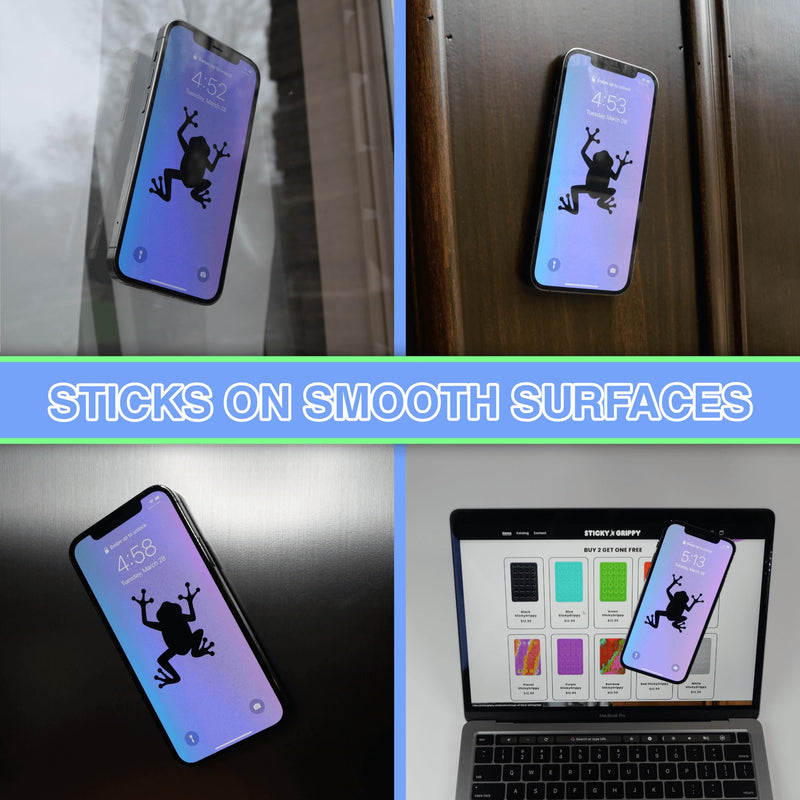 Suction Phone Card Holder Mount, Phone Wallet, Silicon Adhesive Phone Accessory for iPhone and Android, Hands-Free Mirror Shower Phone Holder, TikTok Videos and Selfies (White) White