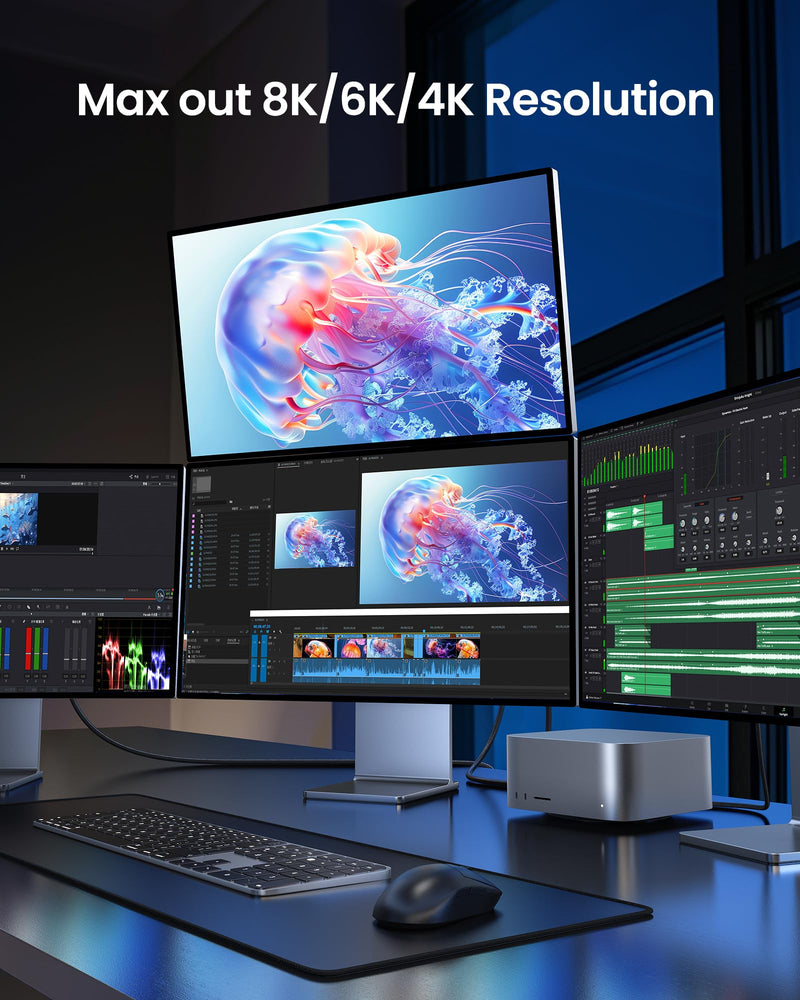 Silkland USB 4 Cable [USB-IF Certified] for Thunderbolt 4 Cable, 40Gbps Data Sync, 8K/5K@60Hz, 240W, USB C Thunderbolt Cable 3.3FT/1M, Compatible for MacBook, SSD, iPhone 16/15, Docking, eGPU, Monitor