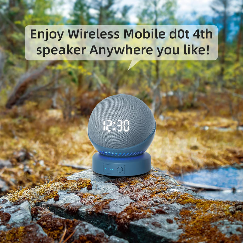 Battery Base for D0/t 4th & 5th Generation Portable D0/t 5TH Gen and Google Nest WiFi Battery Base Stand, Not Including The Speaker (blue) blue