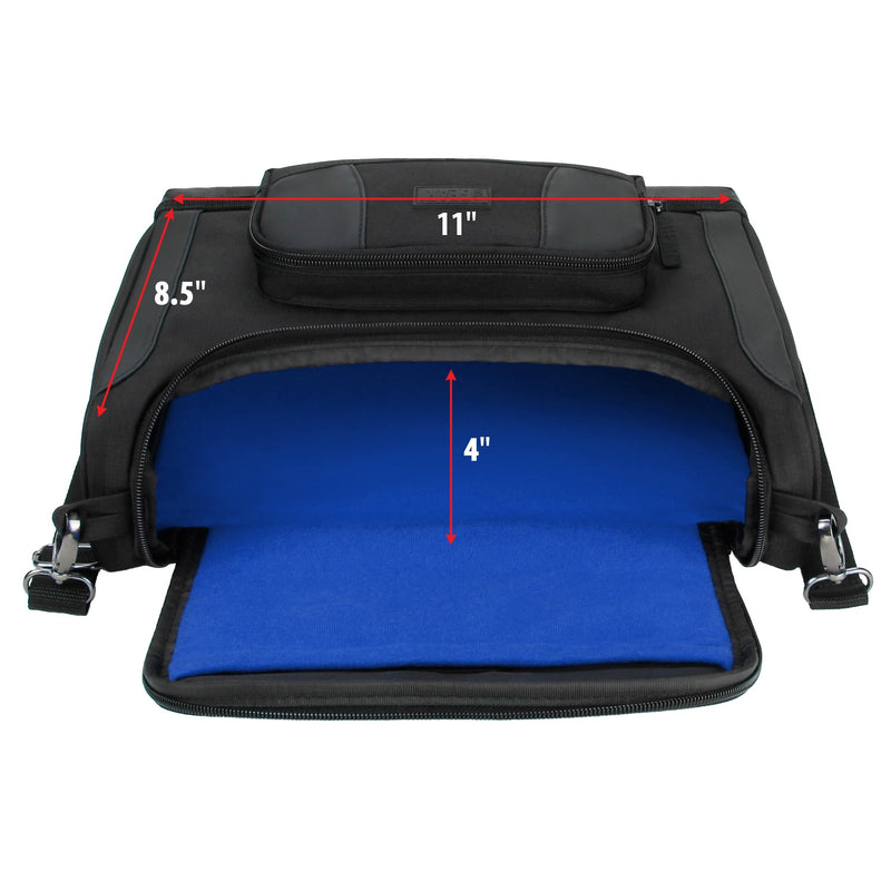 USA GEAR Mini Projector Case S7 Pro Portable Projector Bag Carrying Case with Accessory Storage - Compatible with Small LED Projectors from Vankyo, DR. J, AuKing, PVO, DBPOWER, CiBest (Blue) Black and Blue