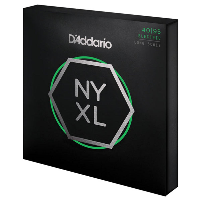 D'Addario Bass Guitar Strings, NYXL Nickel Plated, NYXL4095, Super Light Gauge 40-95, Long Scale, 4-String Set, Pack of 1 Super Light, 40-95