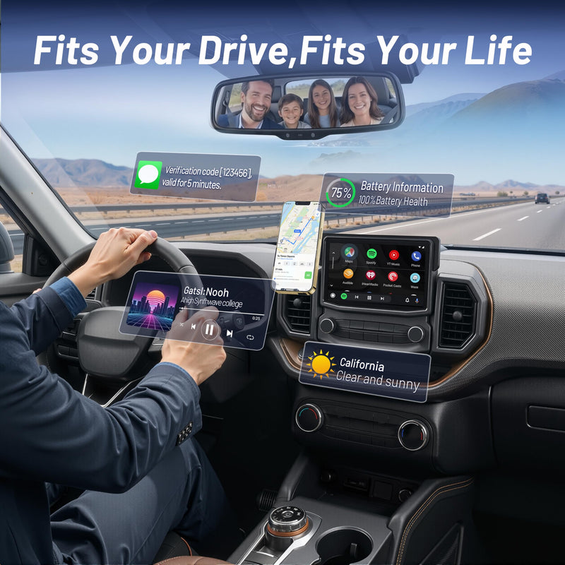 Car Phone Mount for Ford Bronco Sport (2021-2024, 8" Screen ONLY), MagSafe Car Mount, 15W Wireless Charger, iPhone Magnetic Mount for Samsung & Android, 360° & Hands Free, Car Interior Accessories Ford Bronco Sport | 2021-2024