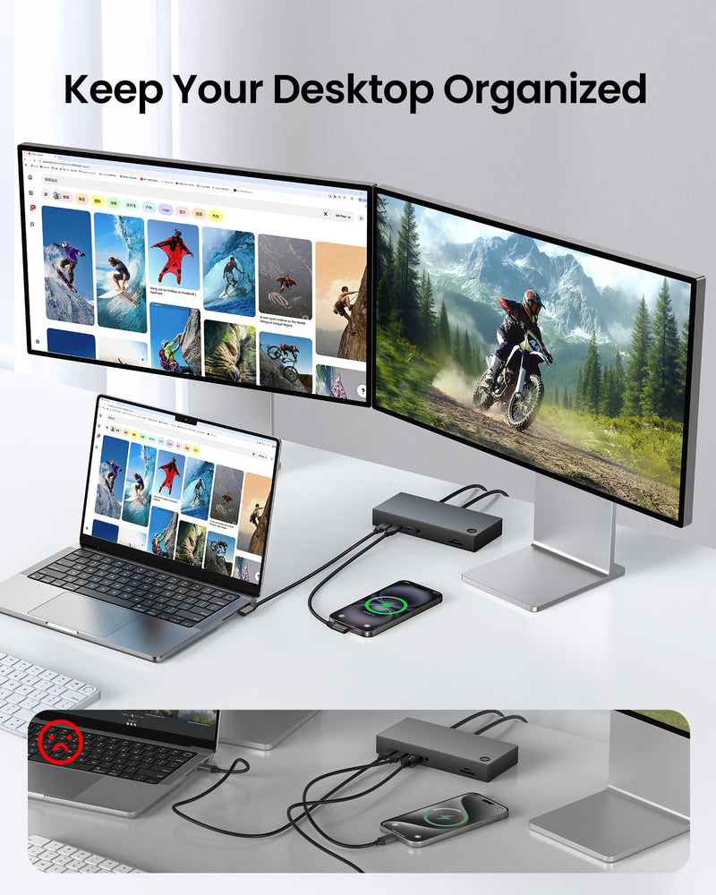 Silkland Long USB C Monitor Cable 90 Degree 15FT, 8K@30Hz 5K/4K@60Hz Output | 20Gbps Data Transfer, Right Angle USB C 3.2 Gen 2x2 Cable, 240W PD Charging for iPhone 17,MacBook, Portable Monitor, Carplay 15 Feet