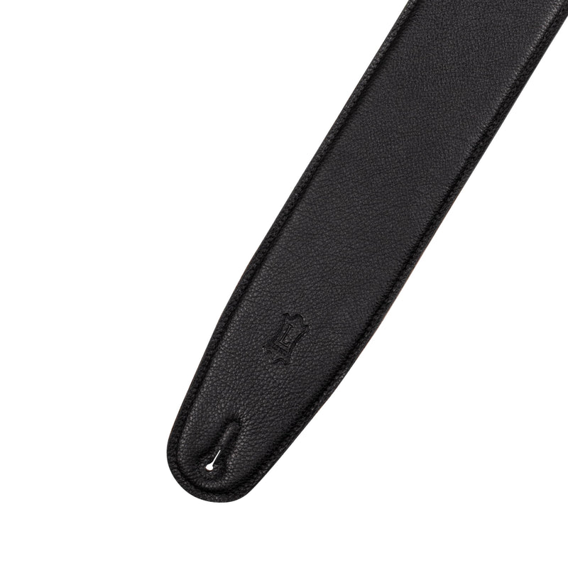 Levy's Leathers Right Height™ 3.5” Wide Garment Leather Padded Bass Guitar Strap in Black (MRH4GF-BLK) Suede / Garment Leather Black - 3.5"