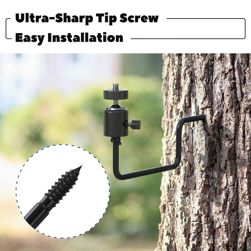 Trail Camera Tree Mount: 360 Degrees Adjustable Game Camera Mount with 1/4 inch Screw, Easy Installation & Compact Sturdy, 3 Pack 3 packs