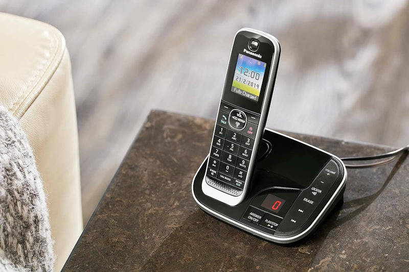 Panasonic Cordless Phone System, Expandable Home Phone with Call Blocking, Bilingual Caller ID and High-Contrast Display, 1 Handset - KX-TGD610B (Black)