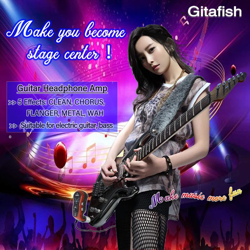 [AUSTRALIA] - Mini Bass Amp Bluetooth Electric Guitar Amps Pocket Bass Portable Headphones Amplifier 