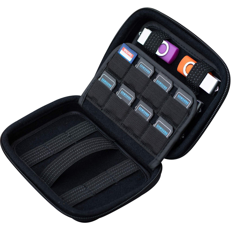 ButterFox USB Thumb Flash Pen Drive Storage Holder/Memory Card SD SDXC SDHC Card Holder Case/External Hard Drive Case/Universal Electronic Accessories Organizer (12USB+16SD)