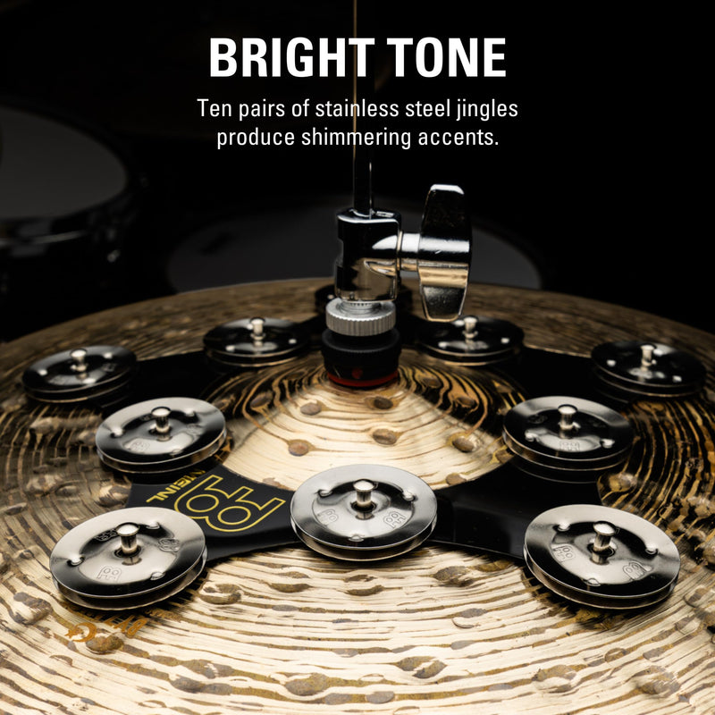 Meinl Cymbals Super Flex Hihat Tambourine Effect with 10 Pairs of Stainless Steel Jingles — NOT Made in China — Flexible Thin Frame, 2-Year Warranty (SFHHT)