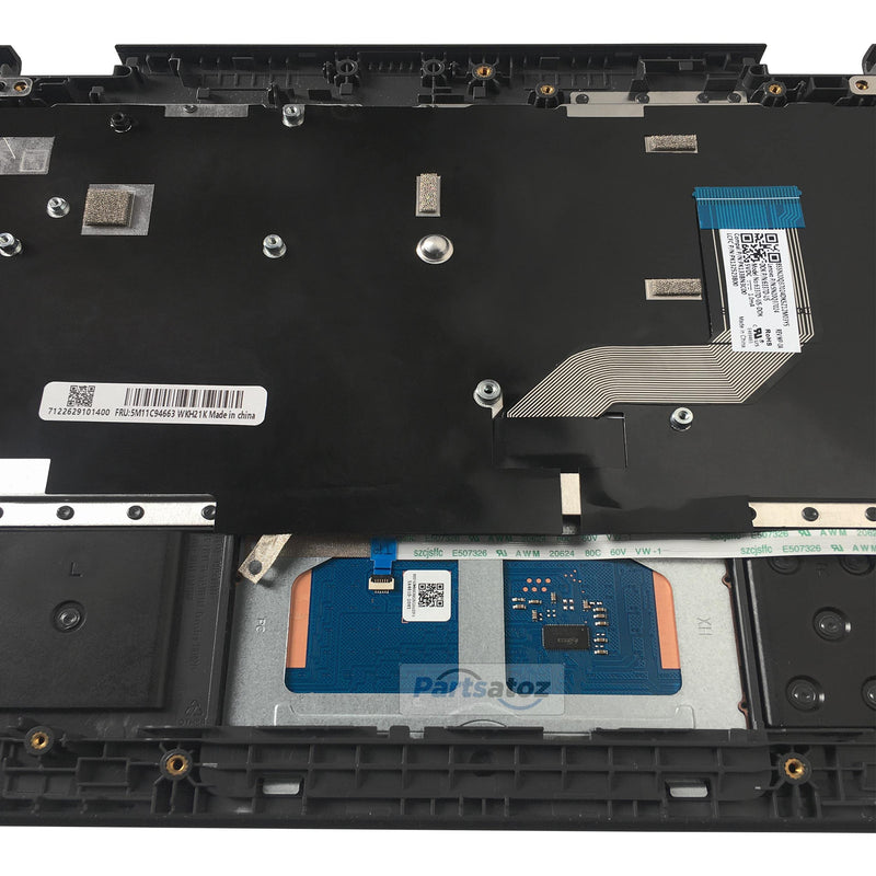 Laptop Palmrest Upper Case Top Cover with US English Keyboard Touchpad Assembly Replacement for Lenovo 100e Chromebook Gen 3 WiFi 82J7 82J8 5M11C94663