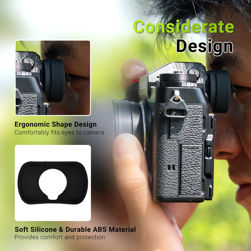 JJC Viewfinder Eyecup Eyepiece for Fuji Fujifilm X-T5 X-T4 X-T3 X-T2 X-T1 X-H1 X-H2 X-H2S GFX 100 GFX 100S GFX 50S and GFX 50S II Camera, Replaces Fuji Fujifilm EC-XT L Eyepiece Fuji EC-XT L Eyecup Replacement