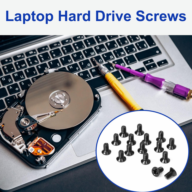 uxcell 50 Pcs M3 x 4mm Screws Replacement Black for Laptop Hard Drive (Pack of 2) M3 x 6mm (Pack of 2)