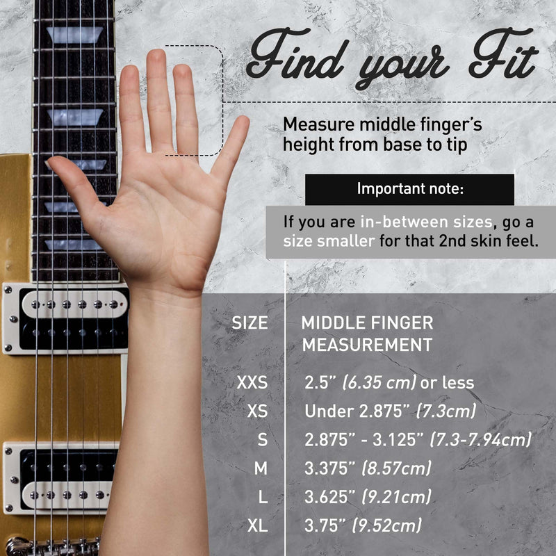 Musician's Practice Glove - 1 Glove - Finger & Hand issues Medium Black