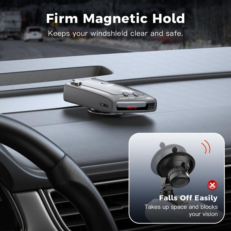 Magnetic Radar Detector Mount & Type-C to RJ11 Power Cable