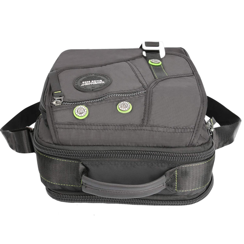 Vertical Messenger Bag, Crossbody Bag, Shoulder Bag Work Satchel for iPad Tablet Kindle Large-black