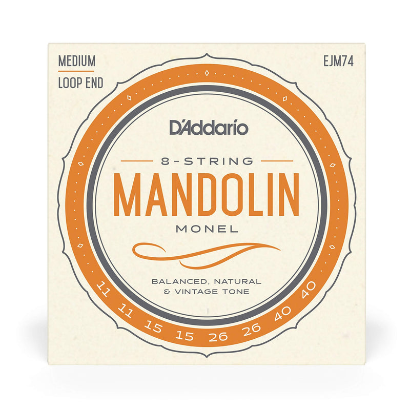 D'Addario Mandolin Monel Set, Medium, 11-40 (EJM74)