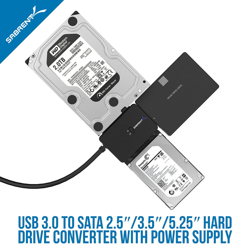 10 Port USB 3.0 Hub Includes 3 Smart Charging Ports with Individual Power Switches and LEDs and 60W 12V/5A Power Adapter+USB 3.0 to SSD/SATA/IDE 2.5/3.5/5.25-INCH Hard Drive