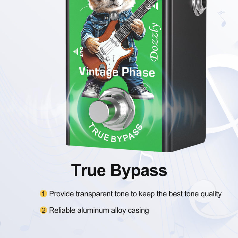 Phaser Guitar Pedal Vintage Phase Electric Guitar Effects Pedal DC 9V True Bypass Vintage Phase Pedal