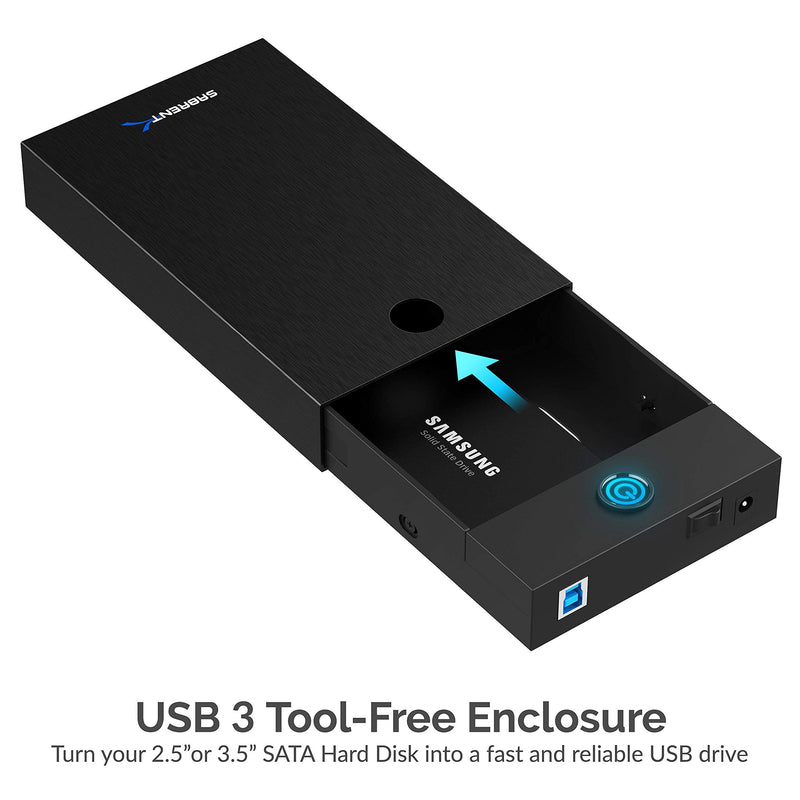 Sabrent USB 3.0 Tool-Free Enclosure + USB 3.0 to SATA I/II/III Dual Bay External Hard Drive Docking Station