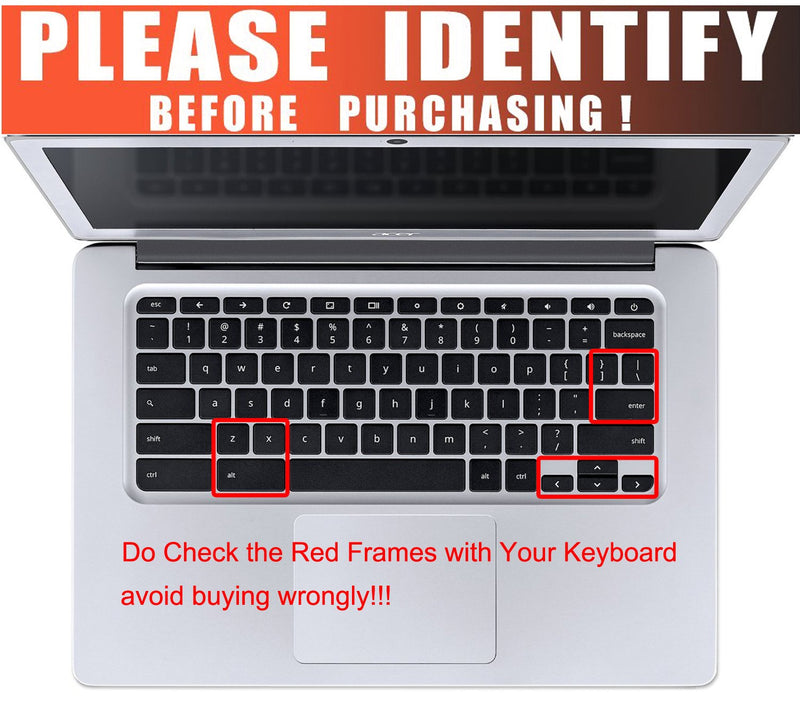 Colorful Keyboard Cover for Acer Chromebook Spin 11 311 C733 CP311 511 512/Chromebook 11 CB3-131 CB3-132 CP311 C738T CB5-132T/Chromebook Spin 713 CP713 R13 CB5-312T/Acer Chromebook 14 15.6", Rainbow