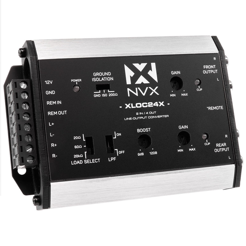 [AUSTRALIA] - NVX XLOC24X 2 inputs / 4 outputs High Voltage Active Line Output Converter with Impedance Matching and Remote Level Control 2 Input | 4 Output 