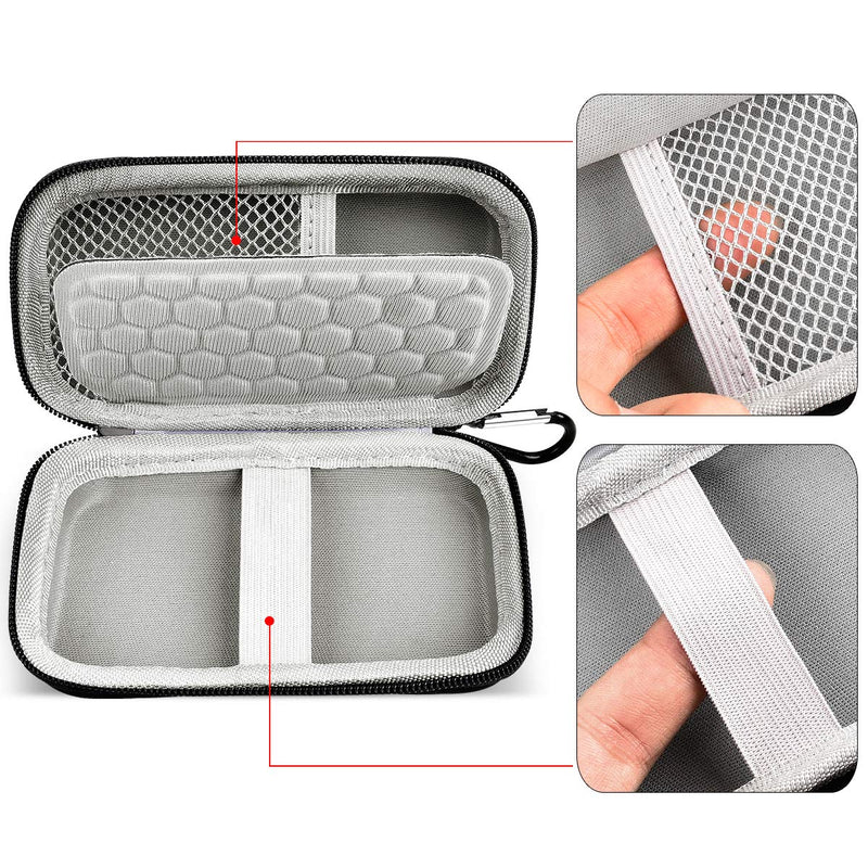 Hard Case Compatible with SanDisk Extreme PRO/ for SanDisk 500GB 1TB 2TB 4TB Portable External SSD. Carrying Travel Holder for Crucial X8 External Solid State Drive (Box Only) grey inner