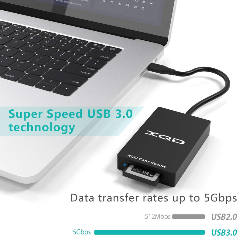 【Upgraded Version】 Type C XQD Memory Card Reader,USB C XQD Card Reader, XQD Reader Compatible with Sony G/M Series USB Mark XQD Card, Lexar 2933x/1400x USB C Mark XQD Card for Windows/Mac OS.