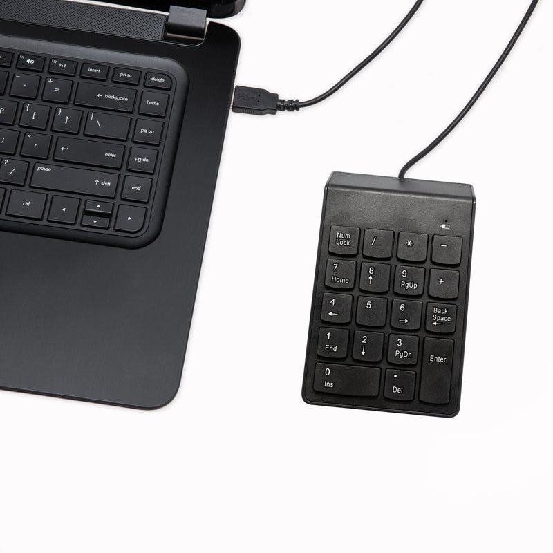 Connectland USB Numeric Keypad, USB 18 Key Number Numeric Keypad Keyboard for Laptop/Notebook PC Computer, Black (CL-USB-NUMSPC)