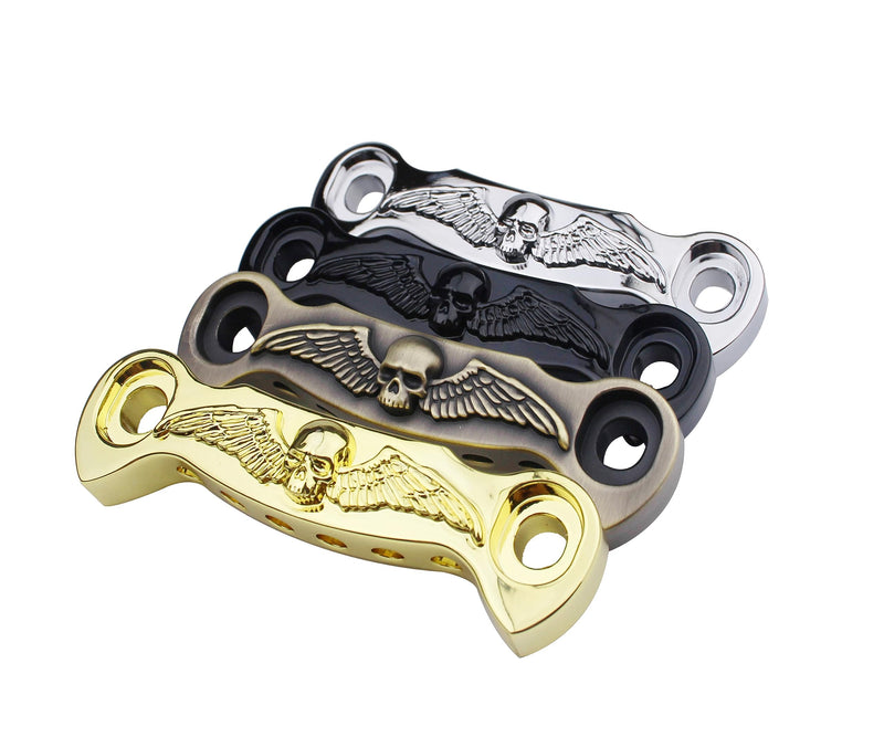[AUSTRALIA] - Guyker Guitar Bridge Stop Bar Tailpiece String Spacing 10.6mm Skeleton Wings with Studs Replacement for EPI LP SG Style Electric Guitar (GS009, Chrome) GS009, Chrome 
