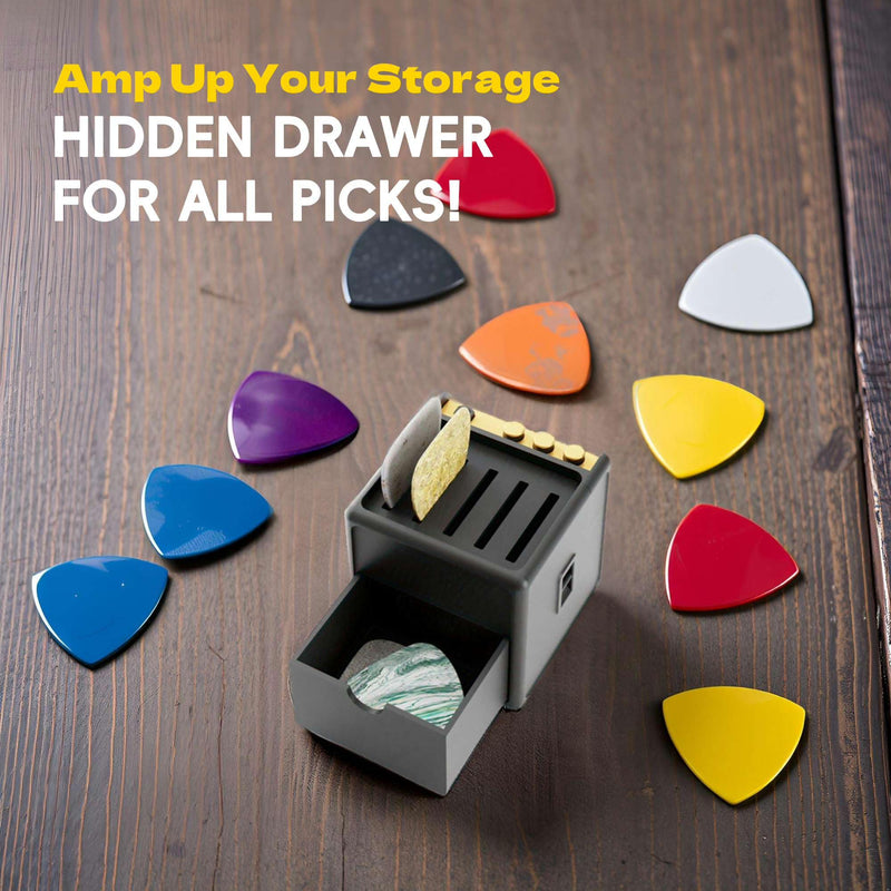 Guitar Pick Display Holder - Stylish Organizer for Music Enthusiasts and Musicians (Black) Black