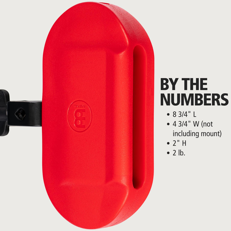 Meinl Percussion Block with Adjustable Mount, Low Pitch – NOT MADE IN CHINA – For Perc Rigs, Drum Set or Marching Band, TWO-YEAR WARRANTY (MPE4R)