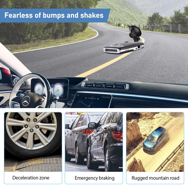 Windshield Radar Detector Mount, Suitable for Escort MAX, MAX 2, 2015-2019 MAX360 Radar Suction Cup Mounting Base, with Sliding Plate Connection(Not Applicable to MAX 3 and MAX360C Model